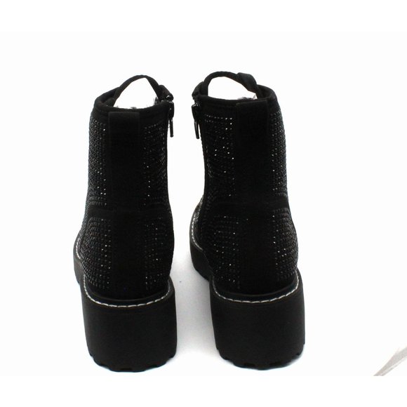 Madden Girl Carra Lace-Up Lug Sole Combat Boots - Picture 4 of 7